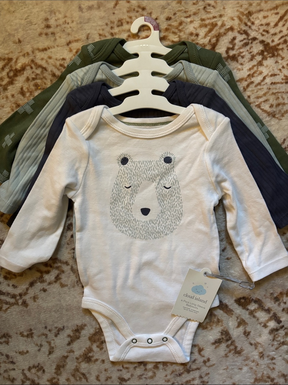 cloud island 4-piece bodysuit set